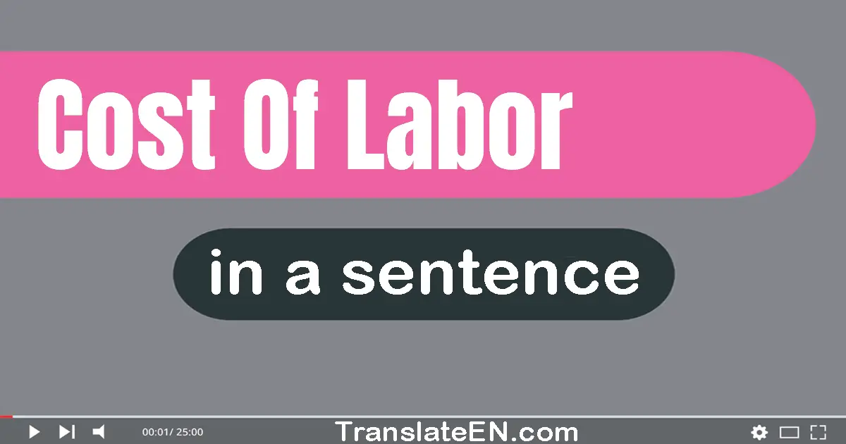 Cost Of Labor in a sentence