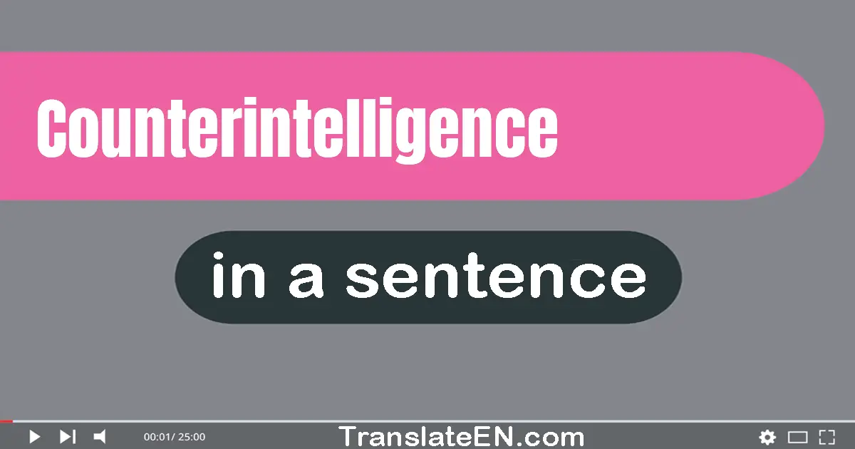 Counterintelligence in a sentence