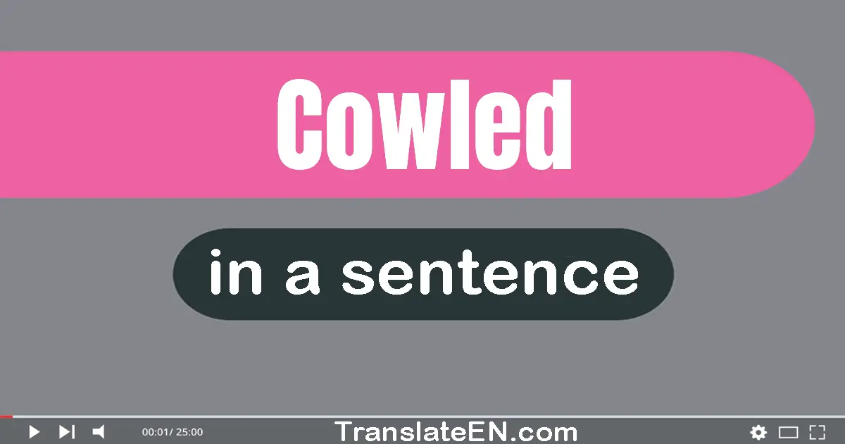 Cowled in a sentence