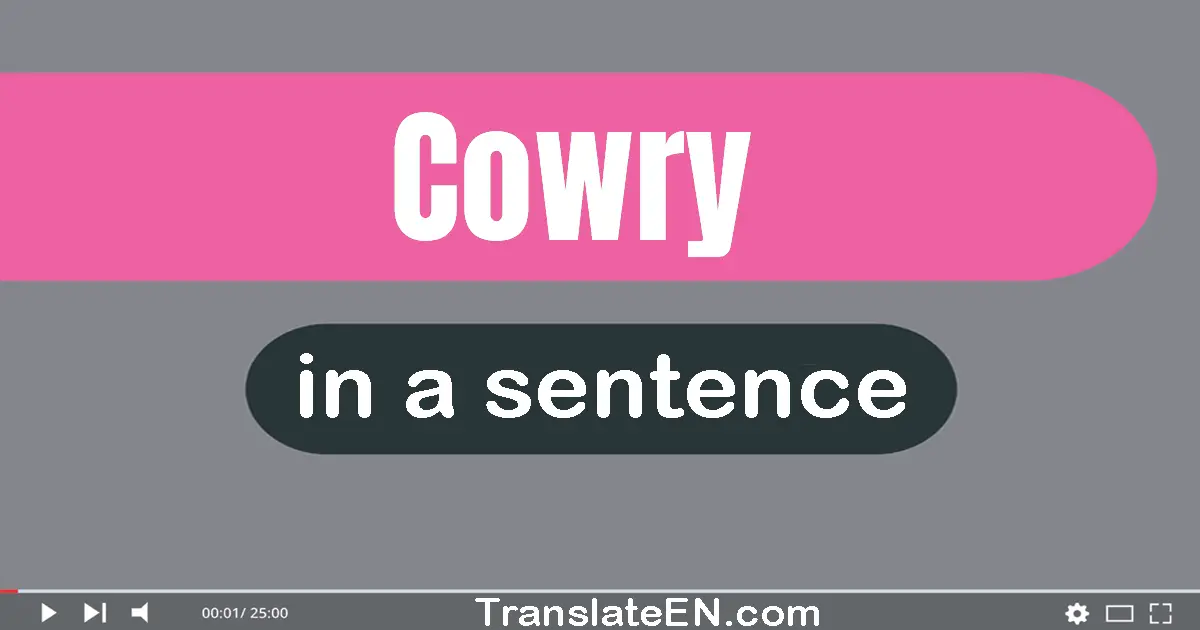 Cowry in a sentence