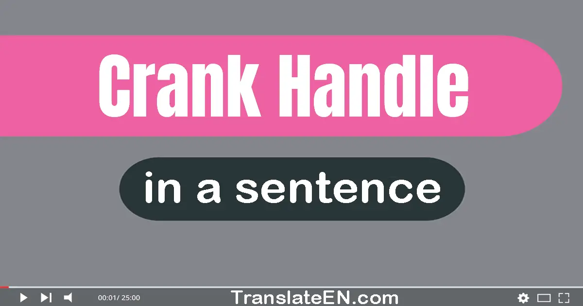Use "crank handle" in a sentence | "crank handle" sentence examples