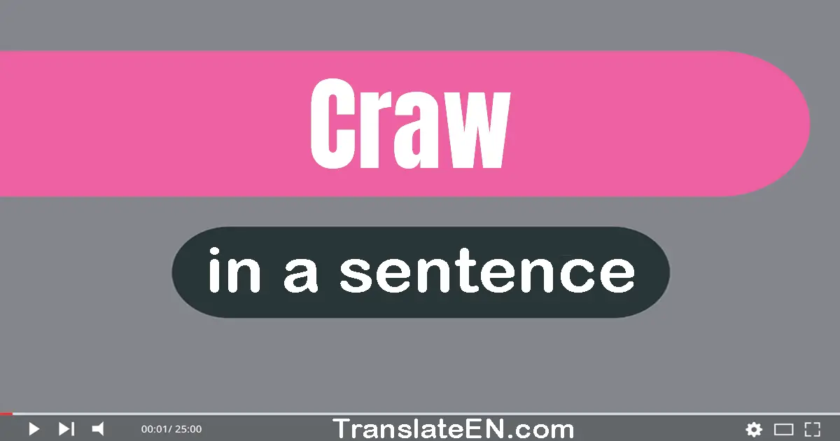 Craw in a sentence