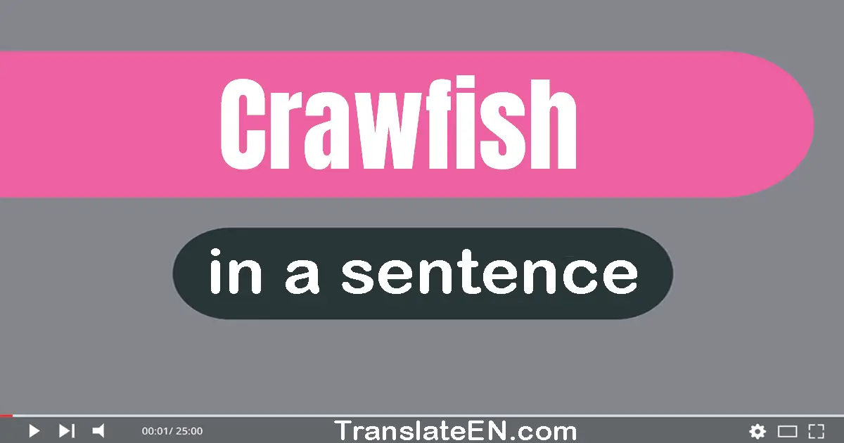 Crawfish in a sentence