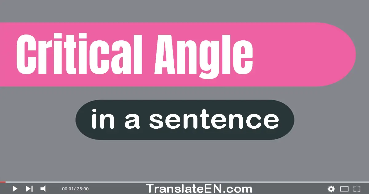 Critical Angle in a sentence