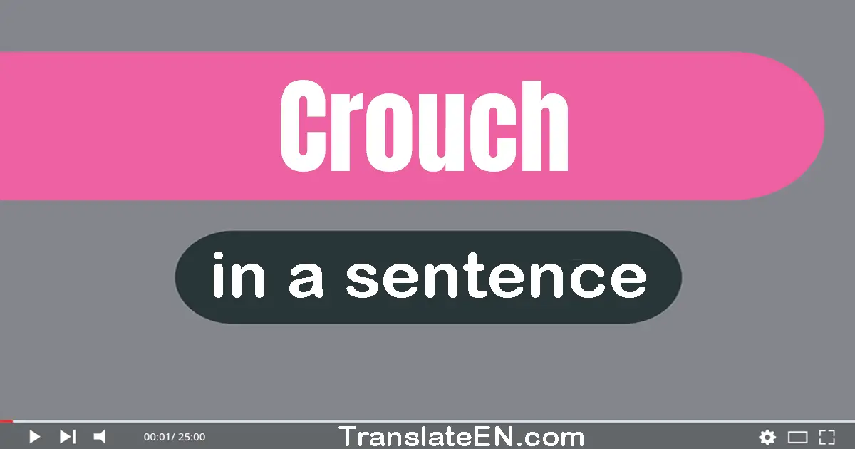 Use "crouch" in a sentence | "crouch" sentence examples