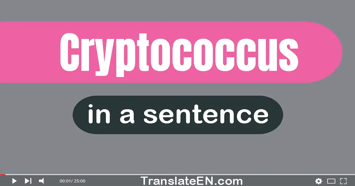 Cryptococcus in a sentence