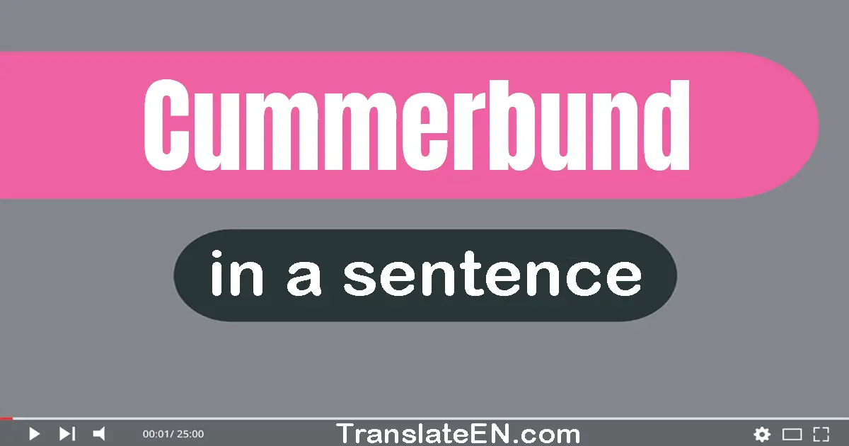 Cummerbund in a sentence