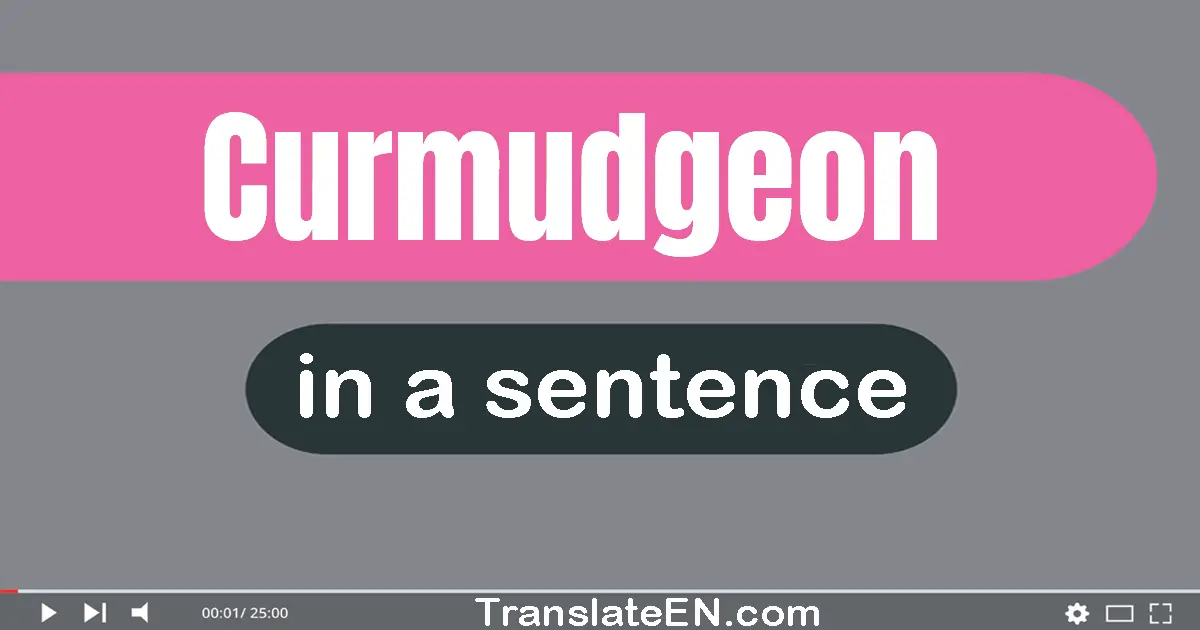 Curmudgeon in a sentence