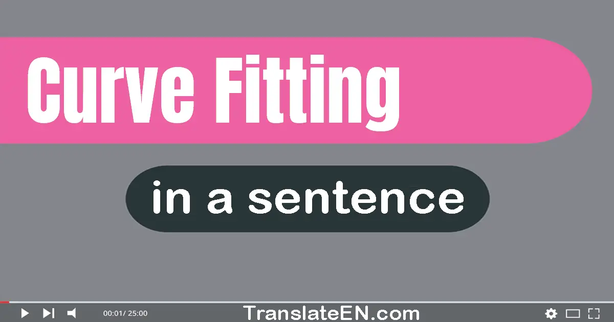 Use "curve fitting" in a sentence | "curve fitting" sentence examples