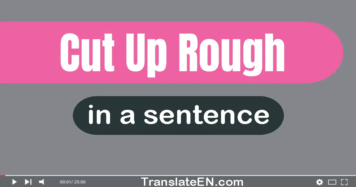Use "cut up rough" in a sentence | "cut up rough" sentence examples