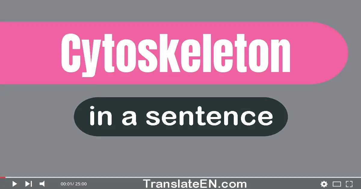 Cytoskeleton in a sentence