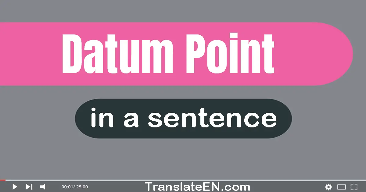 Datum Point in a sentence