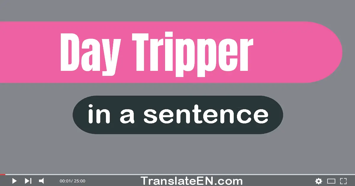 Day-tripper in a sentence