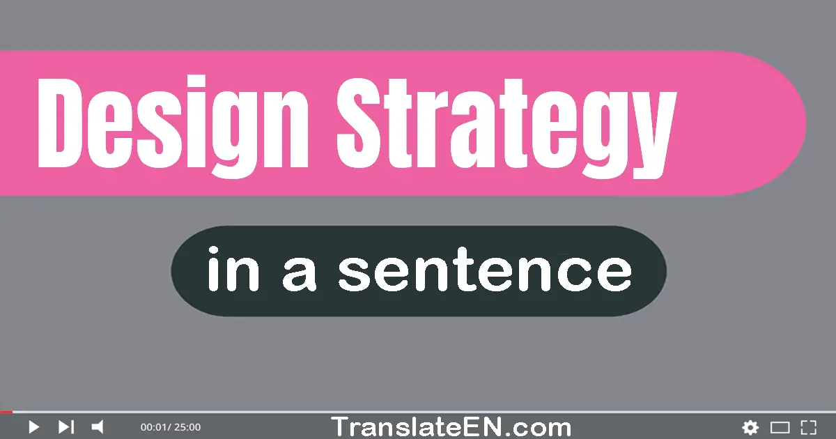 Design Strategy in a sentence