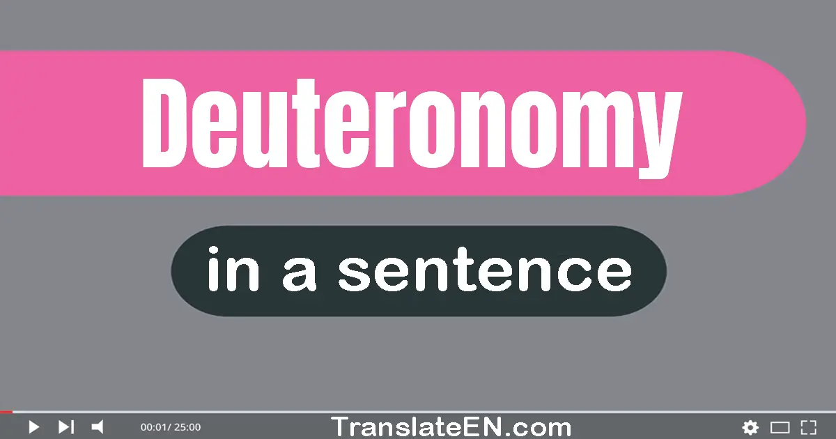 Deuteronomy in a sentence