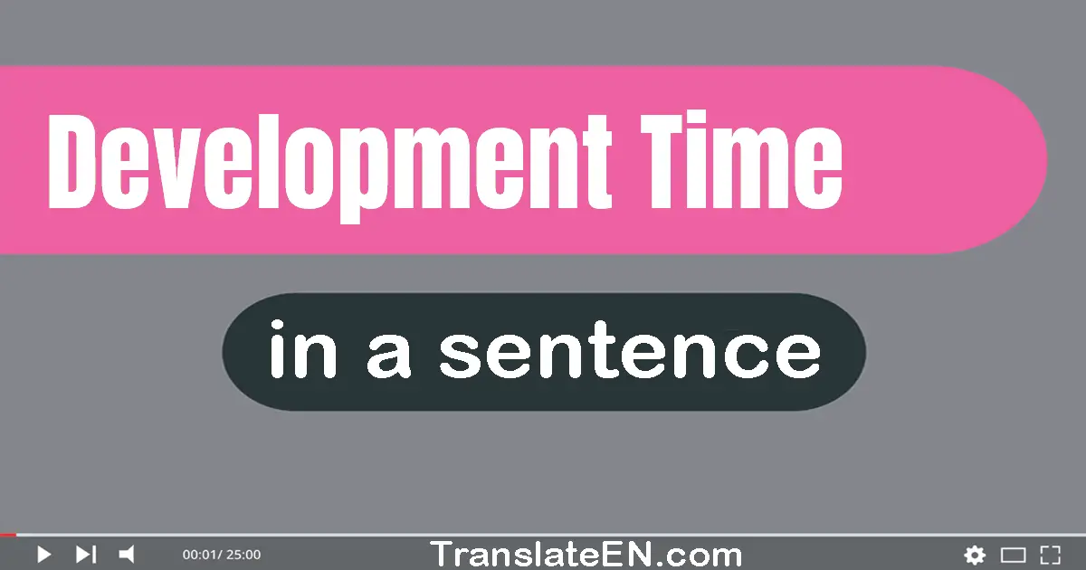 Development Time in a sentence