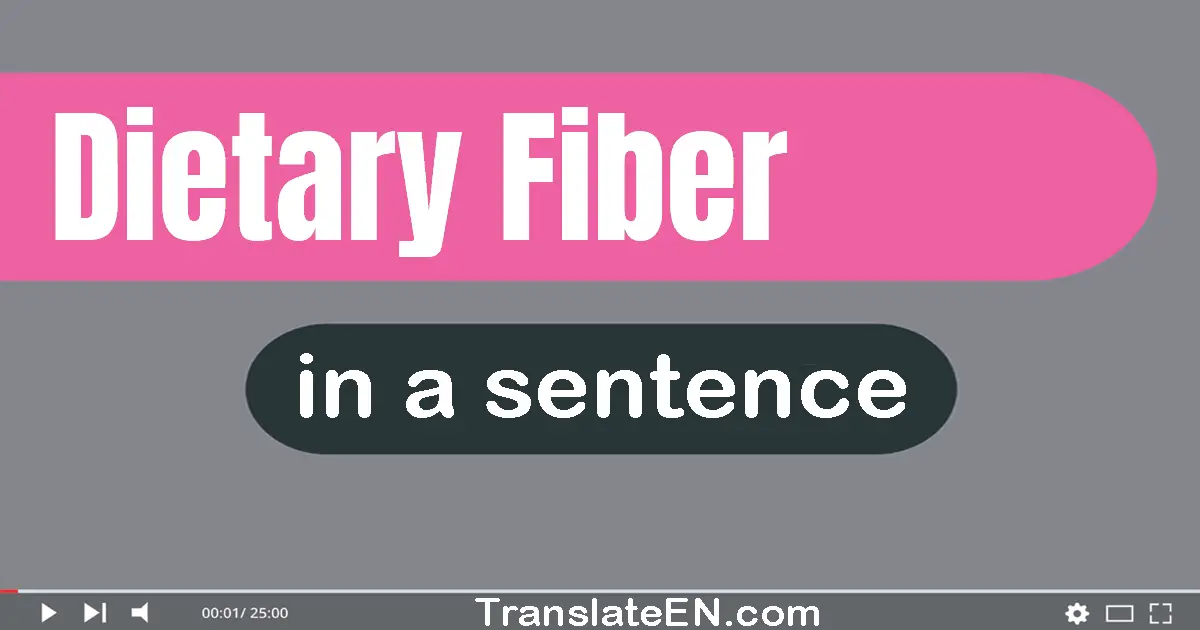 Dietary Fiber in a sentence