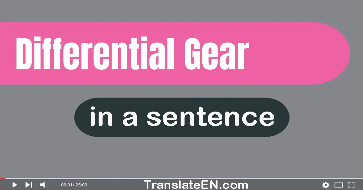 Differential Gear in a sentence