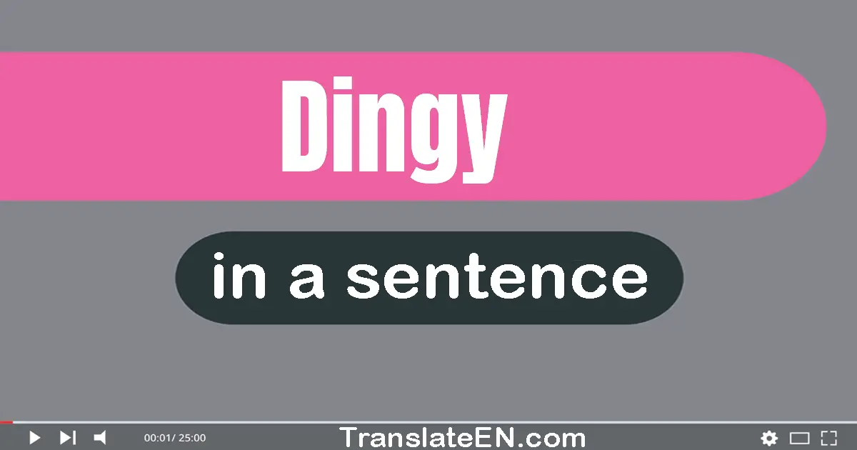 Dingy in a sentence