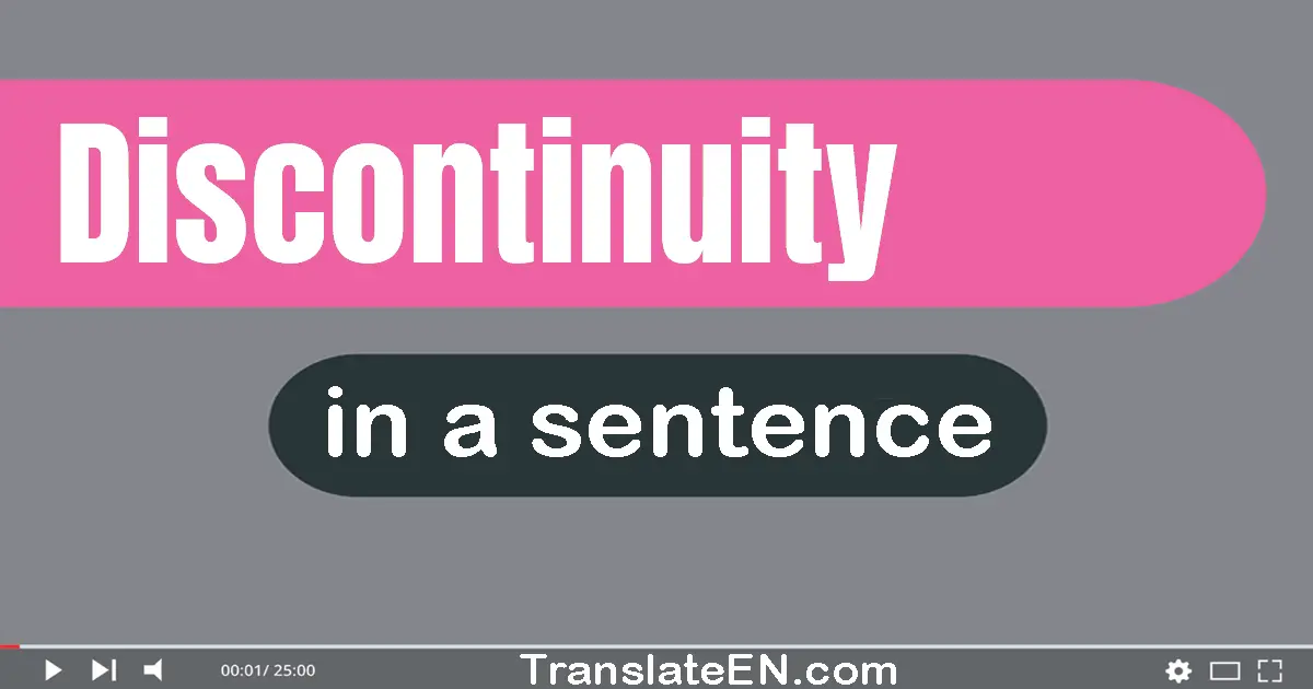 Discontinuity in a sentence