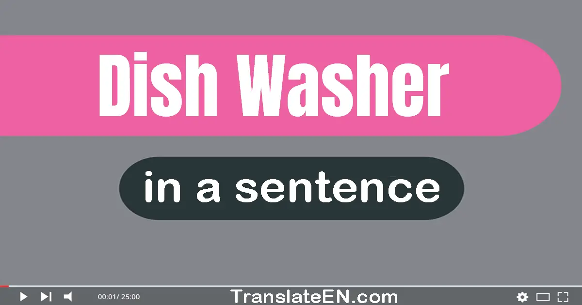 Dish Washer in a sentence