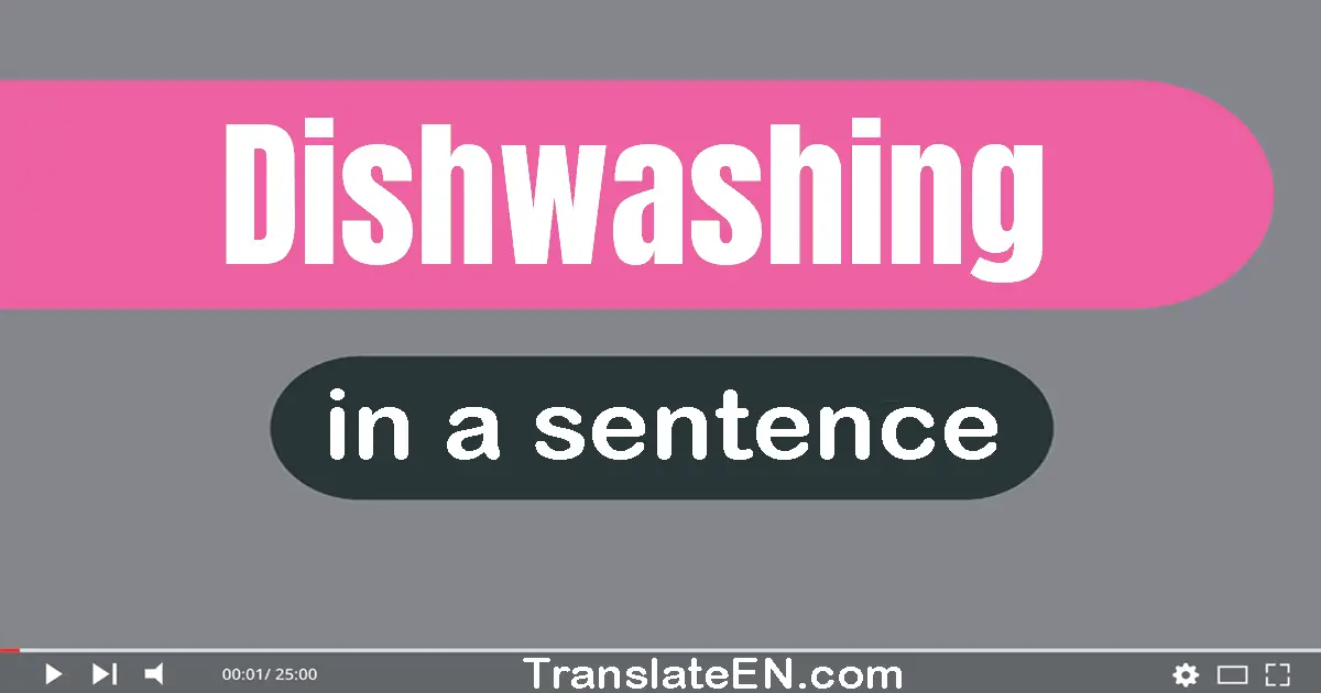 Dishwashing in a sentence