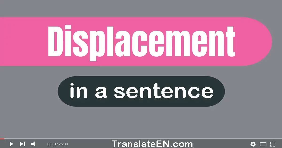 Displacement in a sentence