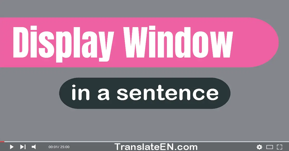 Display Window in a sentence