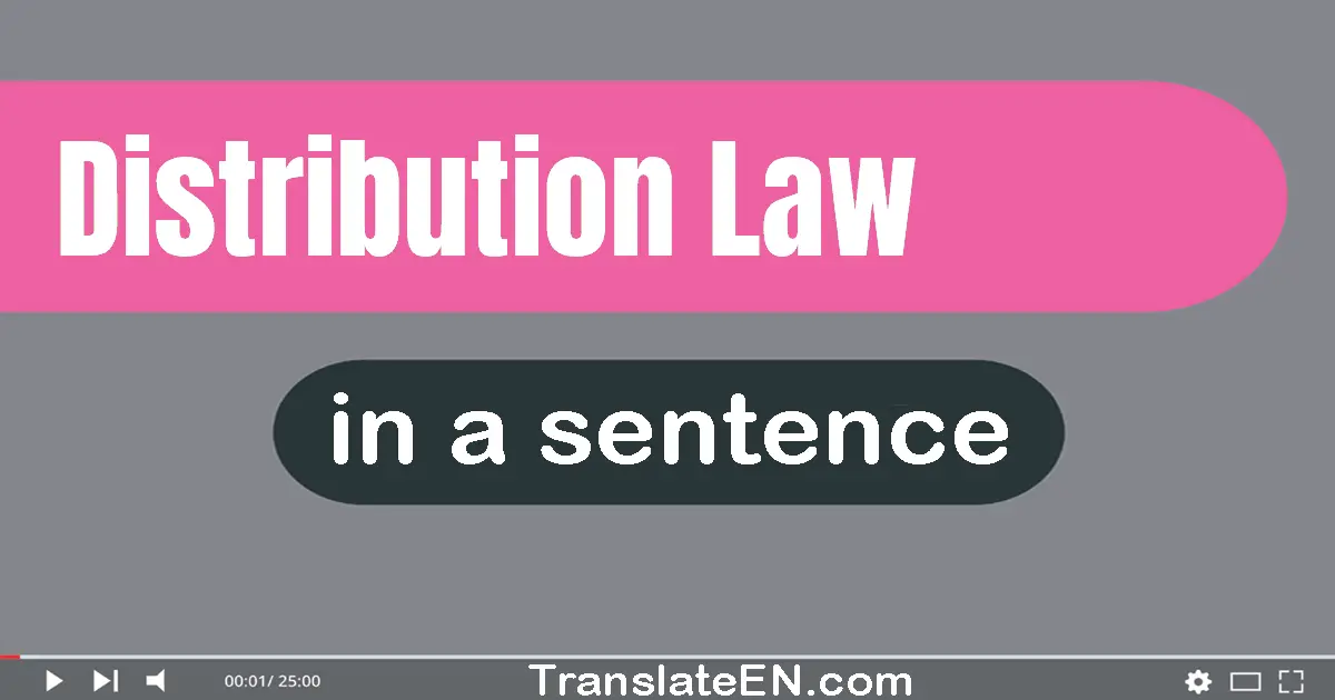 Distribution Law in a sentence