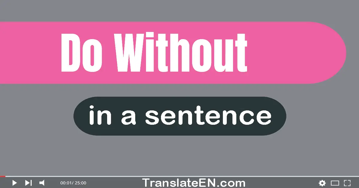 Do Without in a sentence