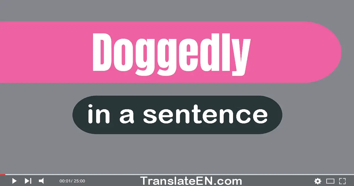 Doggedly in a sentence