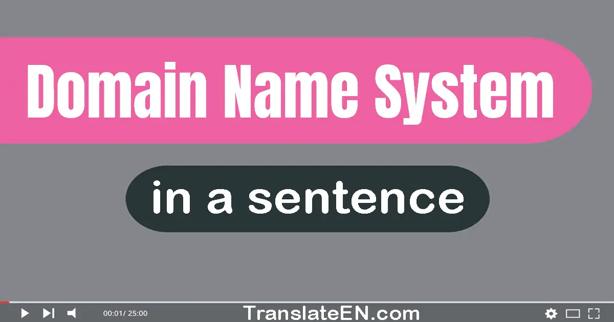 Domain Name System in a sentence