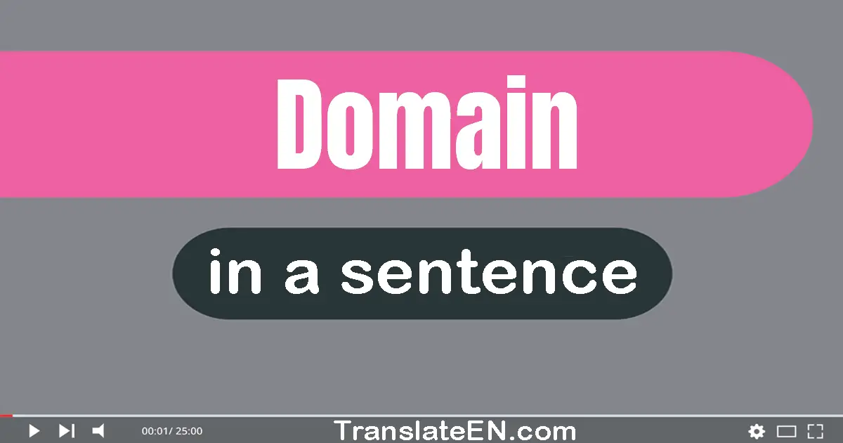 Domain in a sentence