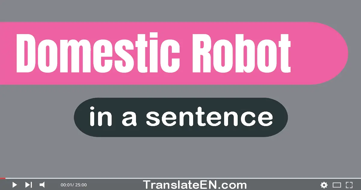 Domestic Robot in a sentence