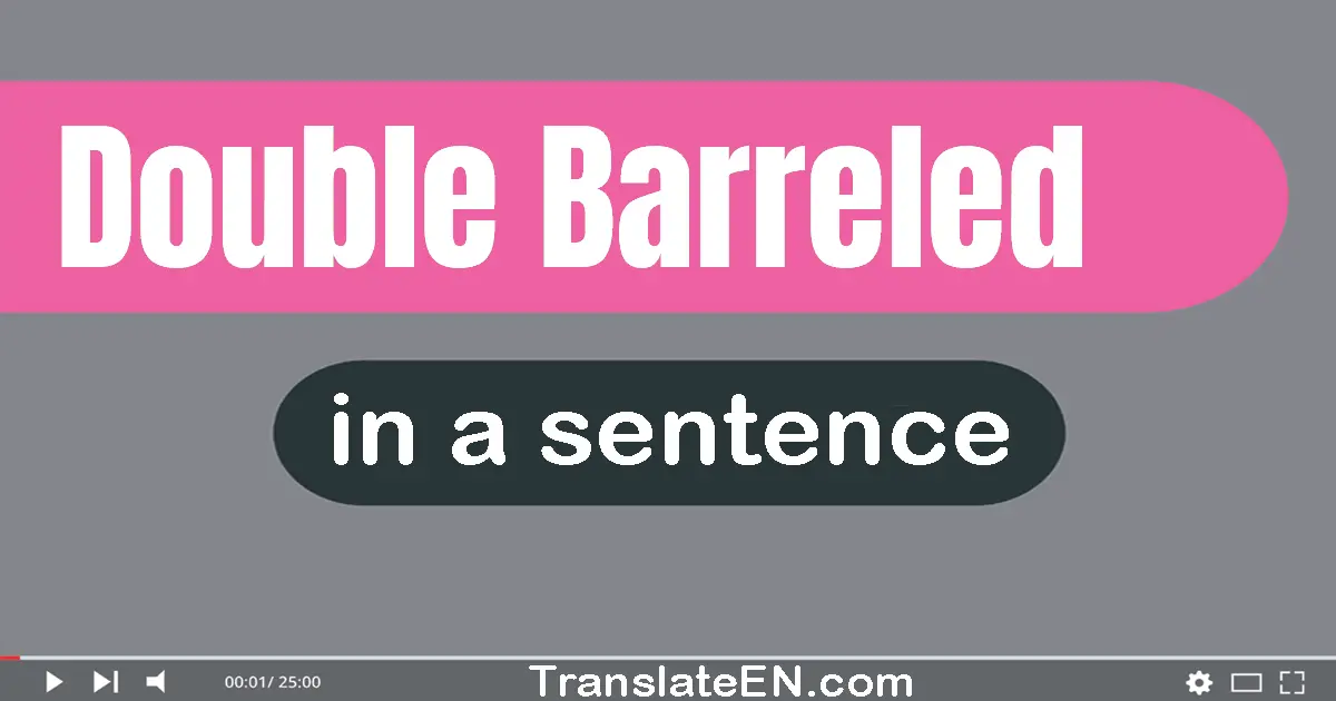 Double-barreled in a sentence