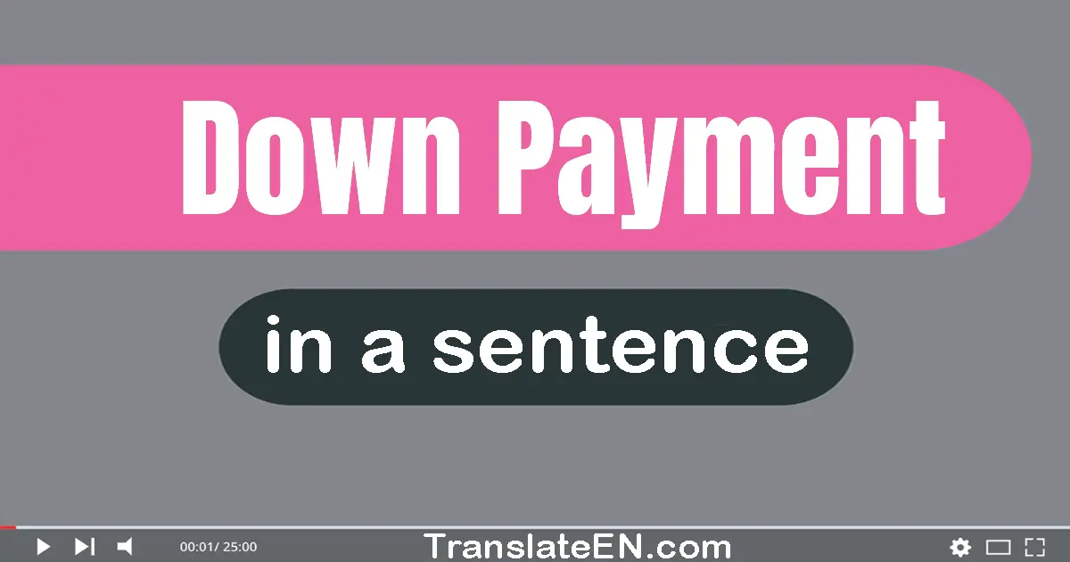 use-down-payment-in-a-sentence