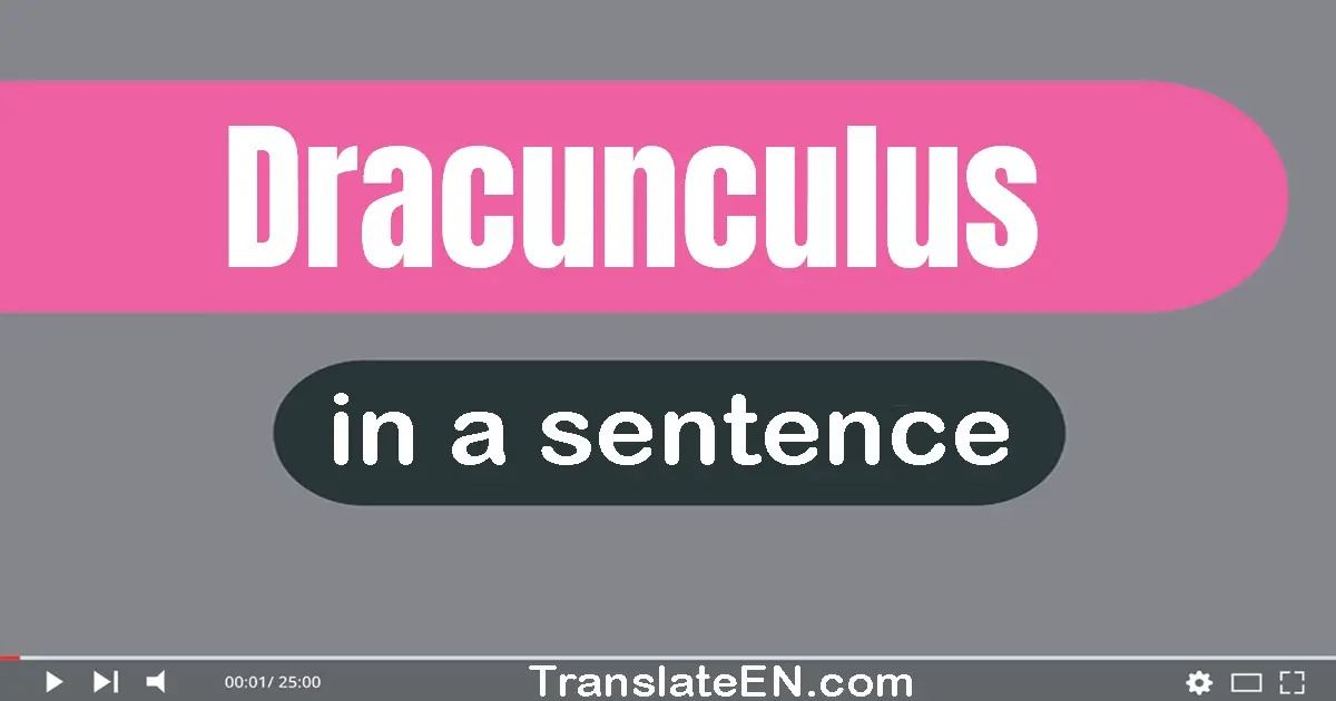 Dracunculus in a sentence