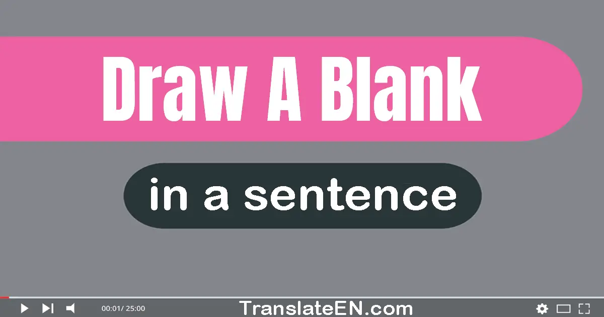 Use "Draw A Blank" In A Sentence