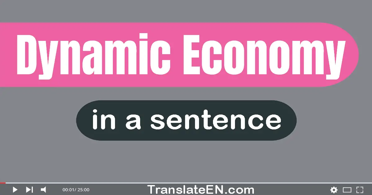 Use "dynamic economy" in a sentence | "dynamic economy" sentence examples