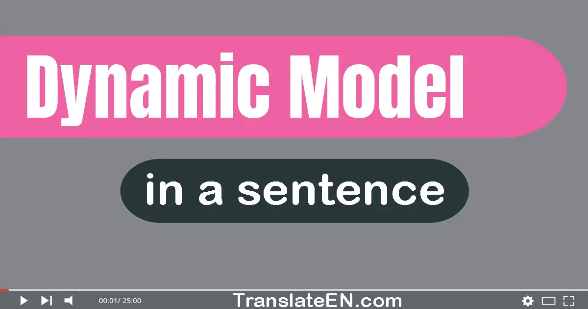 Use "dynamic model" in a sentence | "dynamic model" sentence examples