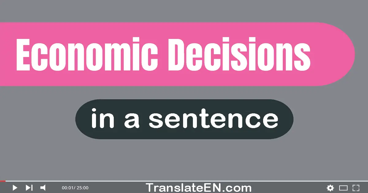 Economic Decisions in a sentence