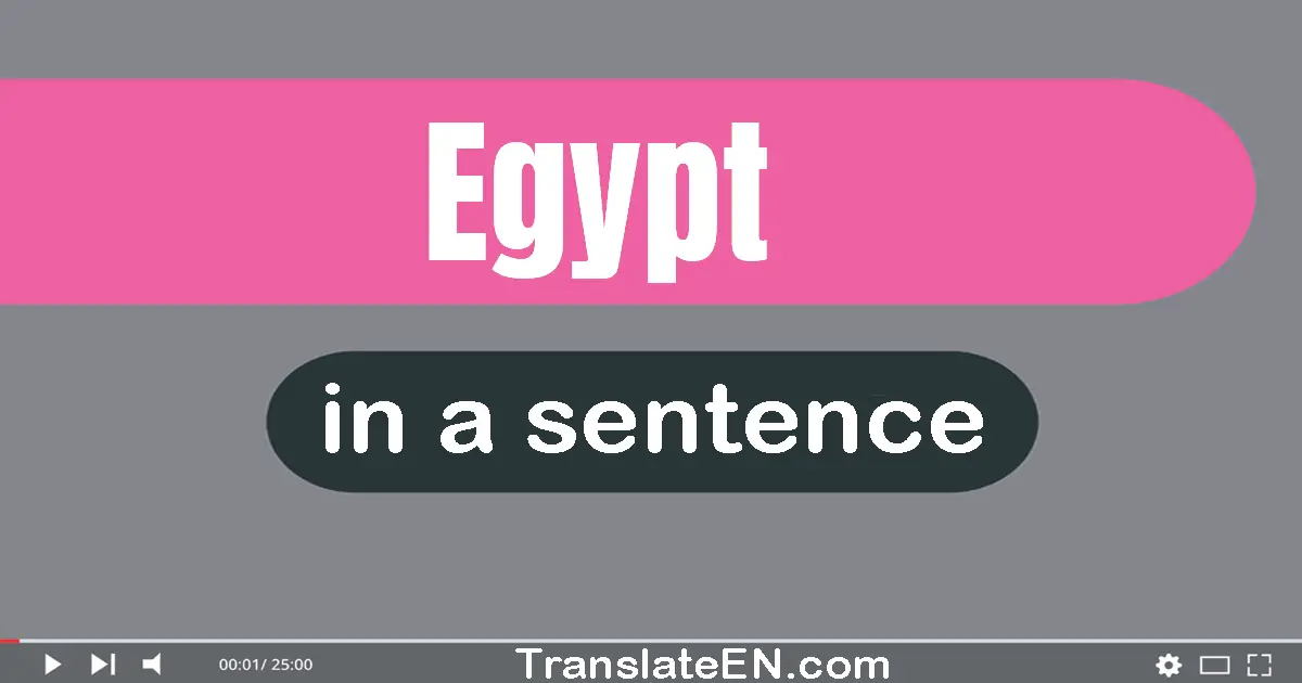 Egypt in a sentence