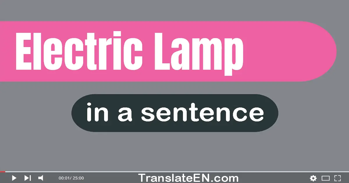 Electric Lamp in a sentence