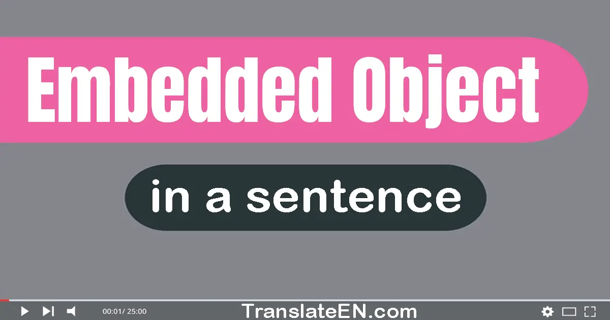 Embedded Object in a sentence