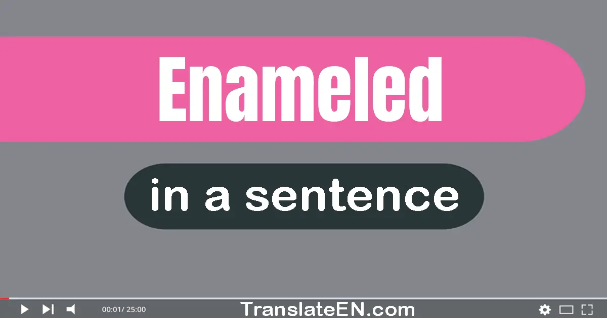 Use "enameled" in a sentence | "enameled" sentence examples
