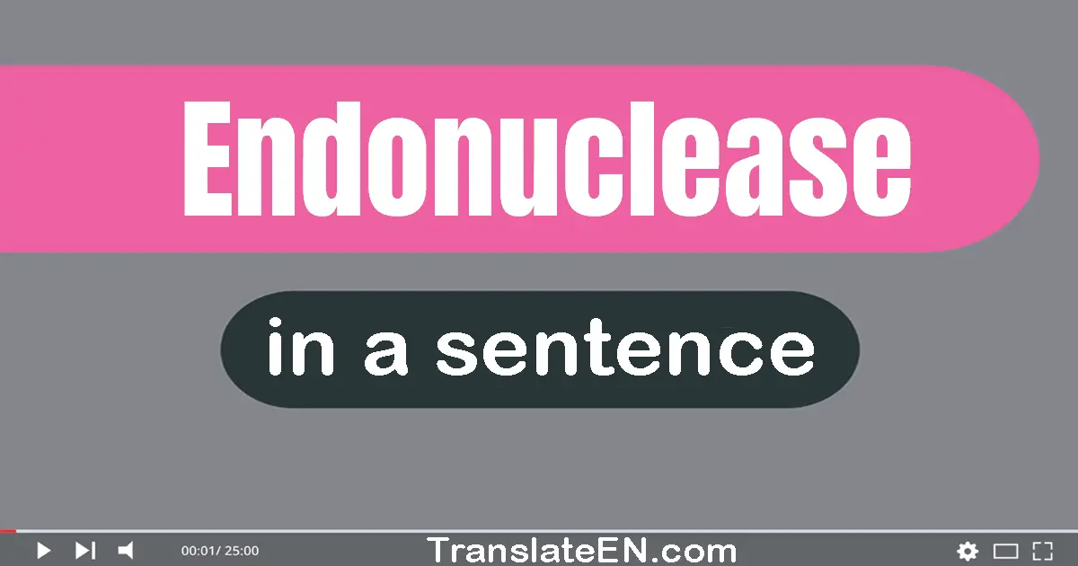 Endonuclease in a sentence