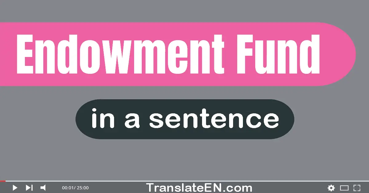 Endowment Fund in a sentence