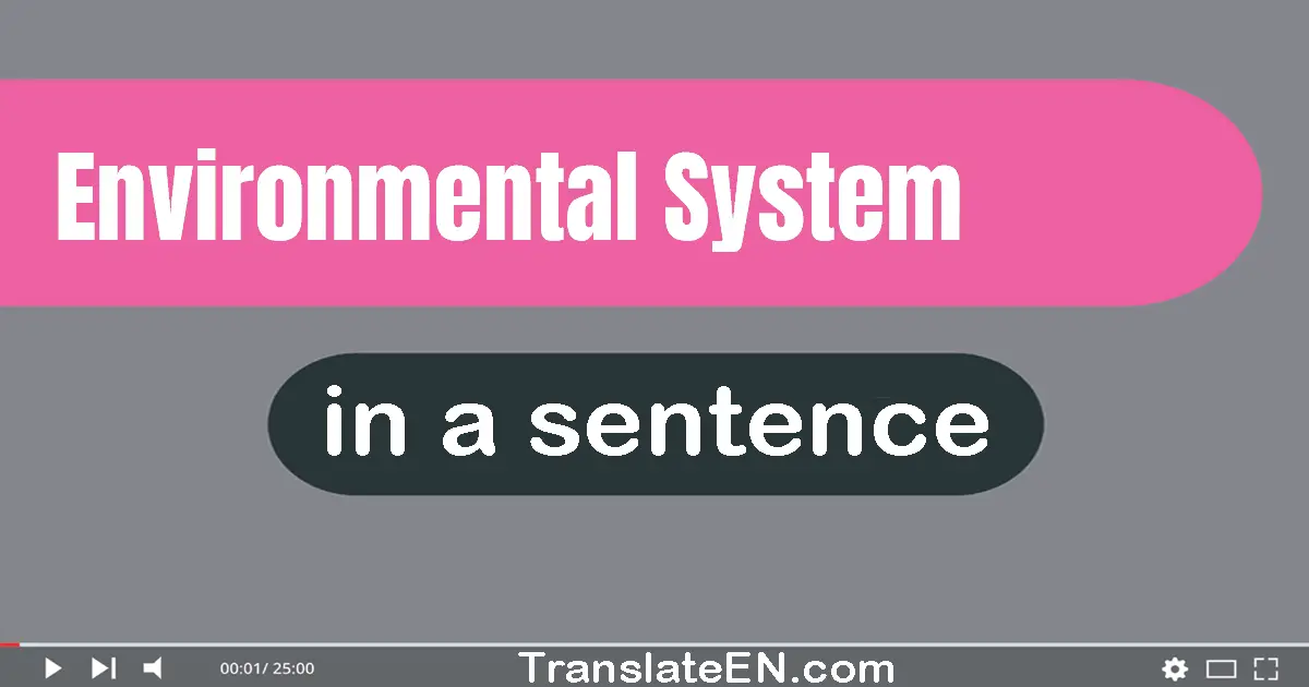 Environmental System in a sentence