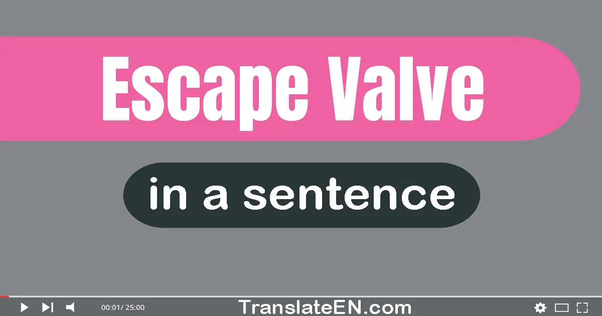 Escape Valve in a sentence