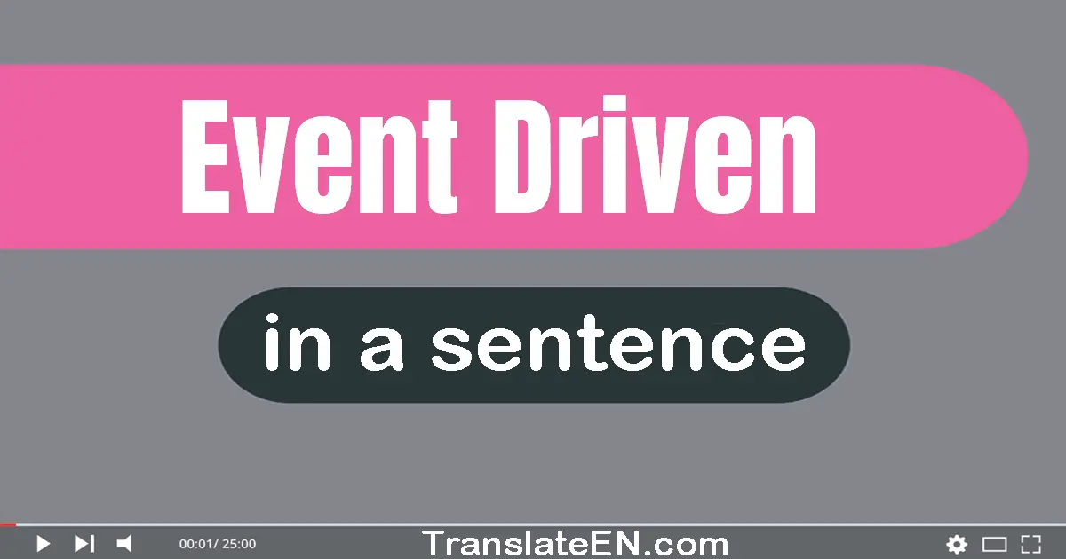 Event-driven in a sentence